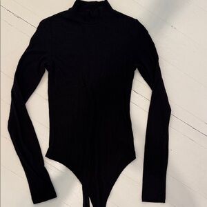 Black Mock Turtleneck Long Sleeve Women's bodysuit